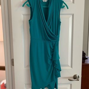 London Times Teal Fitted dress